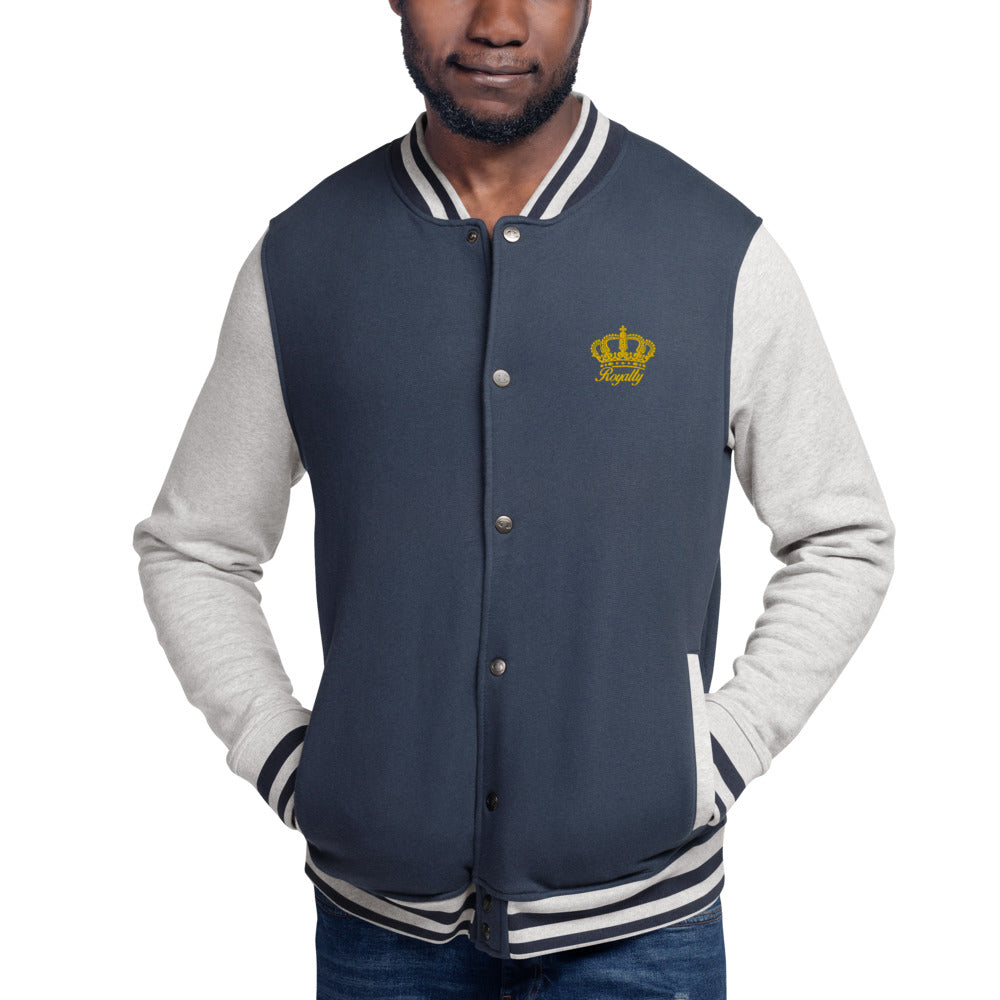 Royal king Embroidered Champion Bomber Jacket